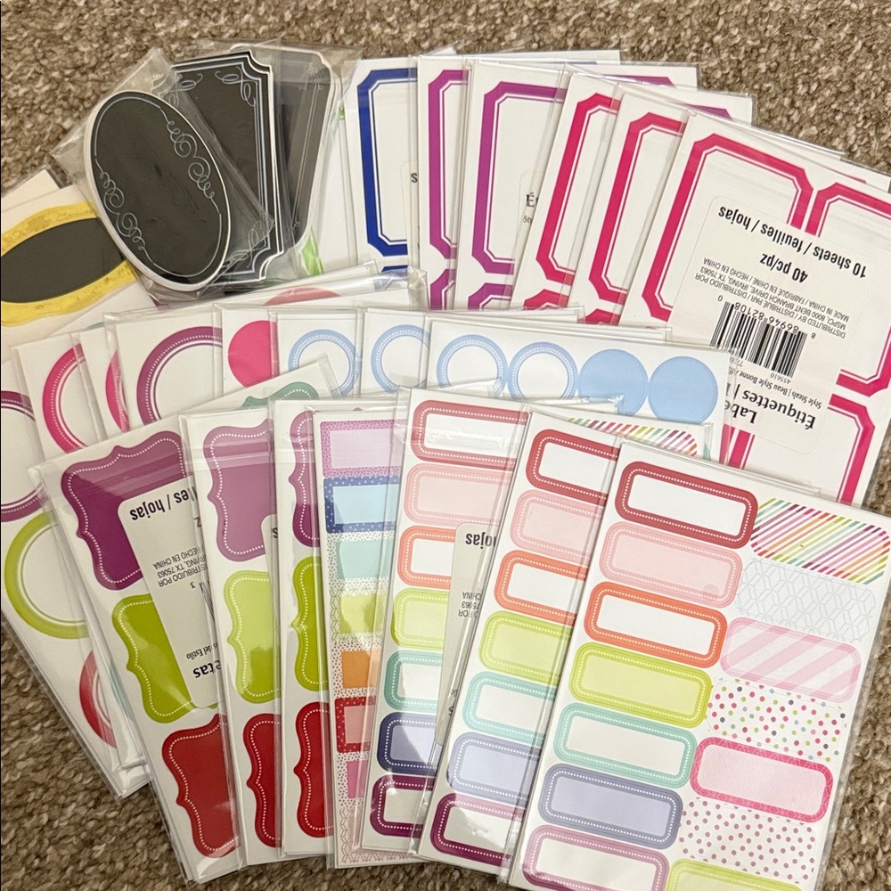 Colorful Label Sticker Set